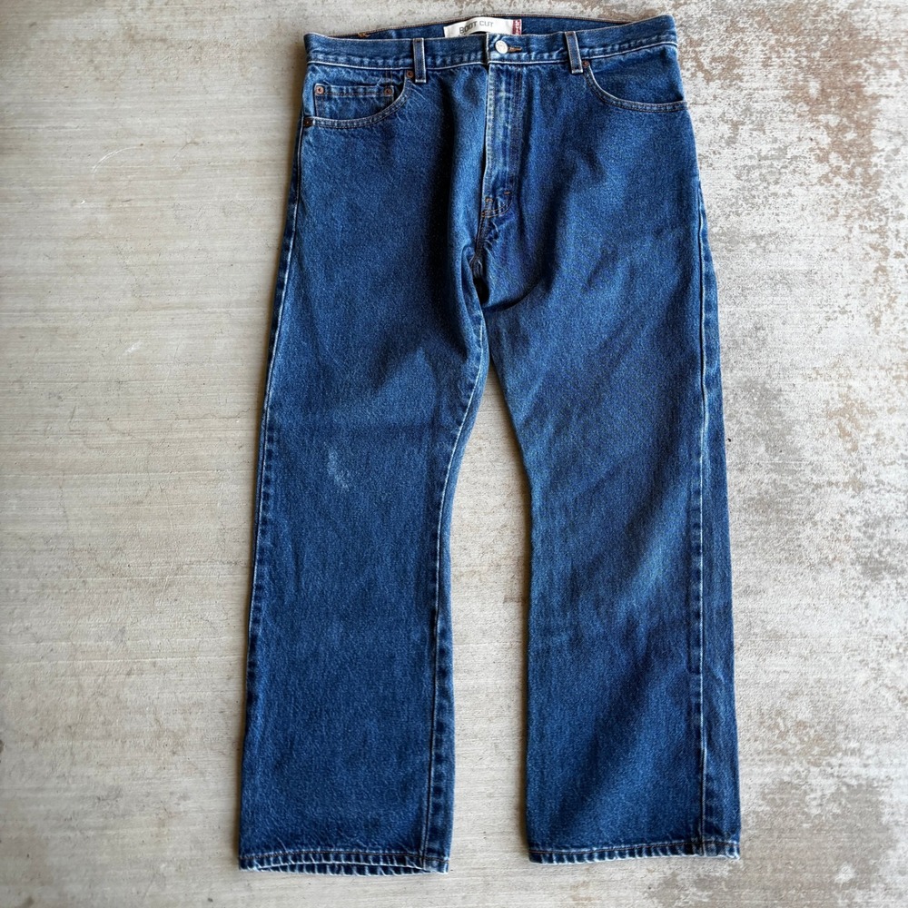 Levis 517 Mens Bootcut Jeans 36x30 Medium Wash Blue Denim Western Retro Loose